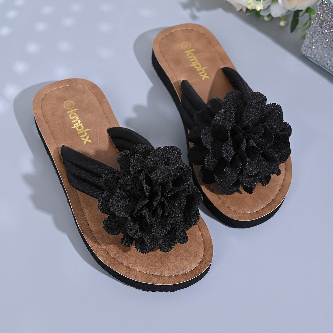 Damen Flip-Flop Sandalen mit dekorativem Schleifen-Design