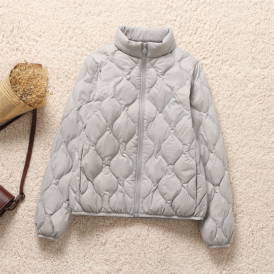 Damen leichte Stepp-Blousonjacke mit organischer Wellensteppung und Stehkragen Nord Taschen