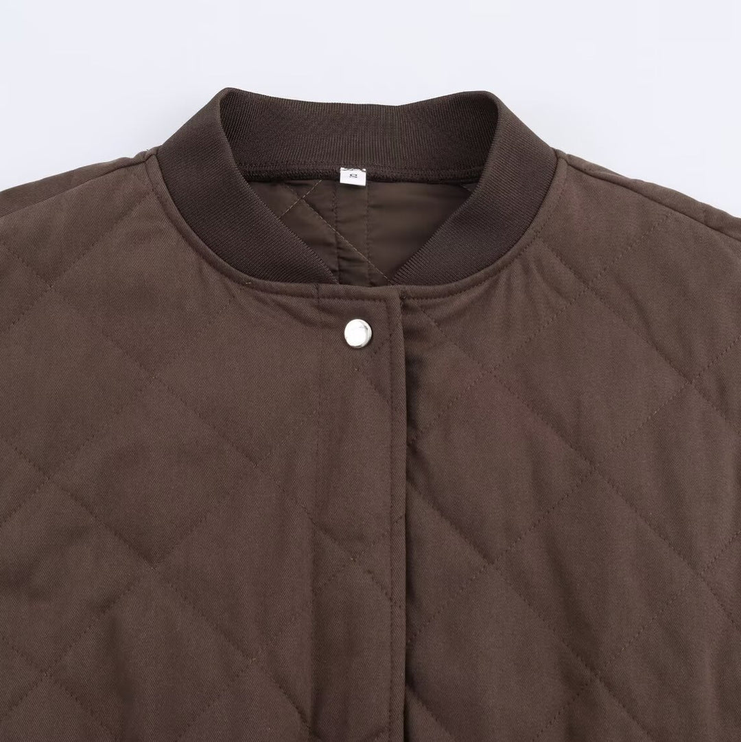 Damen Oversized Steppblouson mit Raglanärmeln und aufgesetzten Taschen Nord Taschen