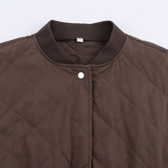 Damen Oversized Steppblouson mit Raglanärmeln und aufgesetzten Taschen Nord Taschen