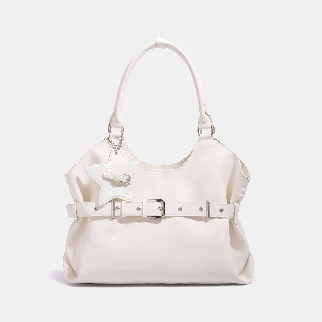 Damen oversized Shopper-Tasche mit abnehmbarer Gurte und trendigem Sternanhänger Nord Taschen