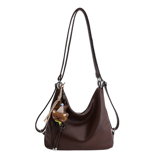 Damen lässige Hobo-Tasche mit abnehmbarem Tieranhänger Nord Taschen