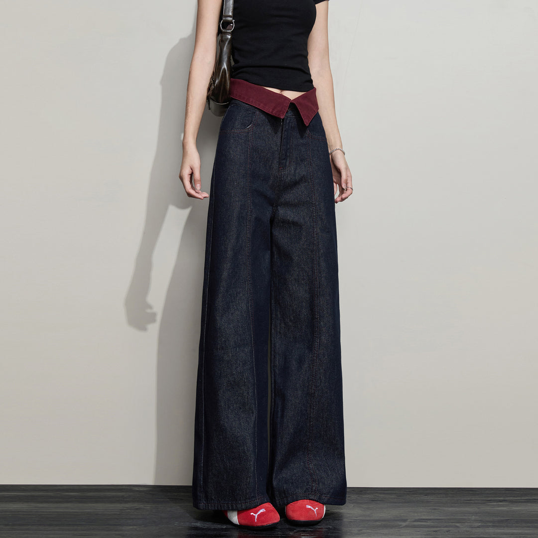 Damen Weit geschnittene Jeanshose Nord Taschen 1789268673