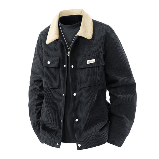 Herren Cordjacke mit Teddyfutter Nord Taschen
