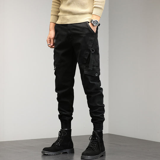Herren Tapered‑Cargo‑Joggerhose mit ergonomischen Knieabnähern, Klapp‑Utility‑Taschen und geripptem Knöchelabschluss Nord Taschen