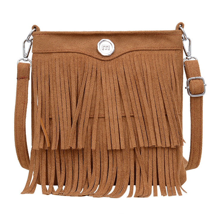 Damen Umhängetasche mit fransigen Details Nord Taschen