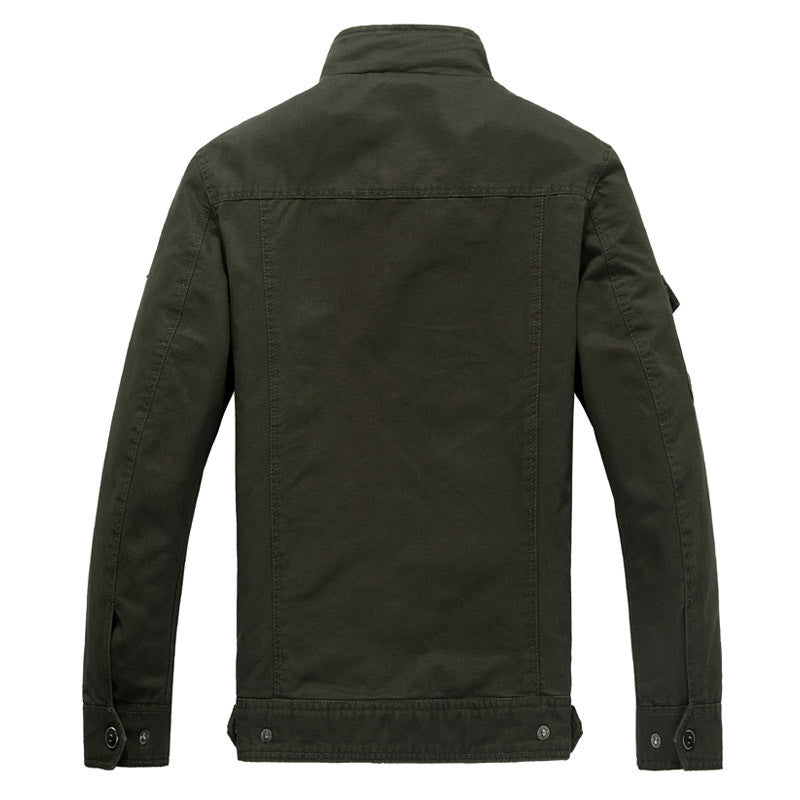 Herren Modische Militärjacke mit funktionalen Taschen Nord Taschen