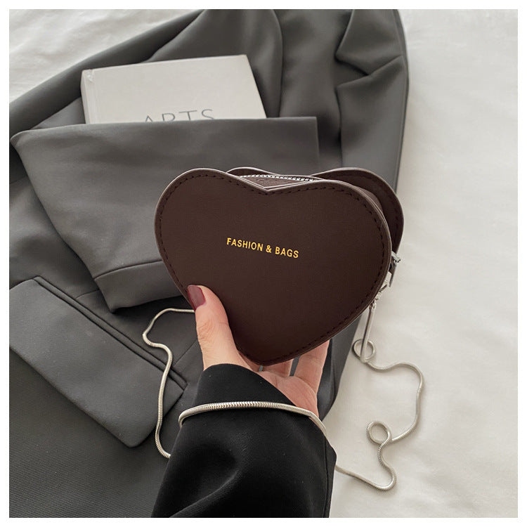 Damen Herzförmige Umhängetasche aus Vegan-Leder Nord Taschen