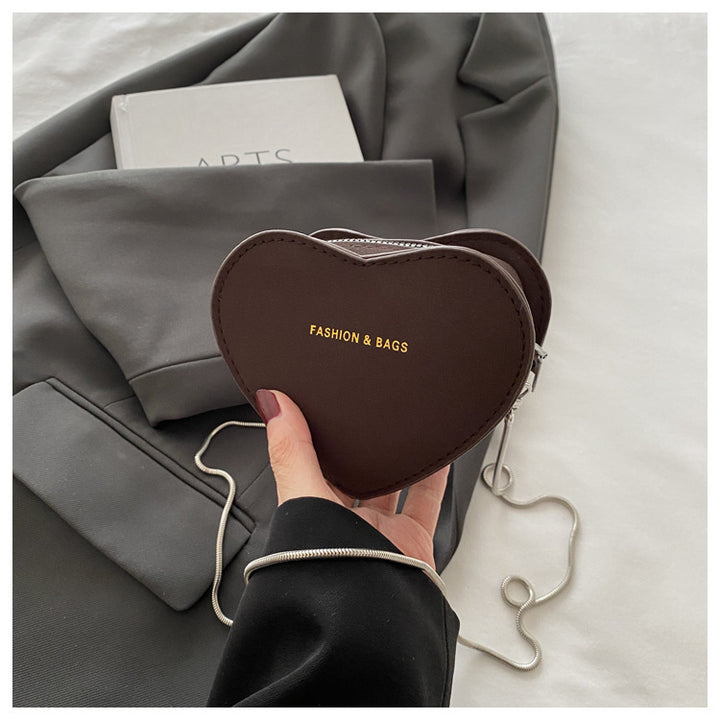Damen Herzförmige Umhängetasche aus Vegan-Leder Nord Taschen
