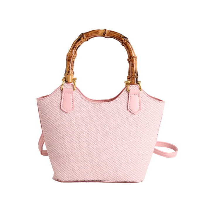 Damen Designer Handtasche mit stilvollem Bambusgriff Nord Taschen