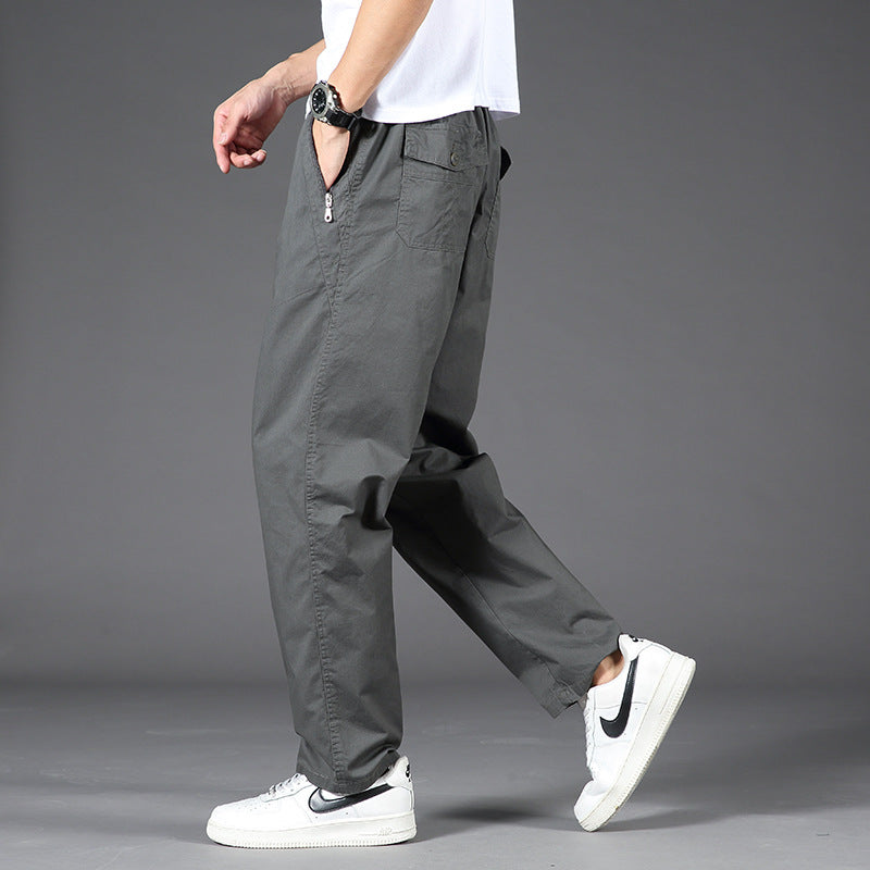 Herren Weite Relaxed-Chinohose mit geradem Bein & elastischem Komfortbund Nord Taschen
