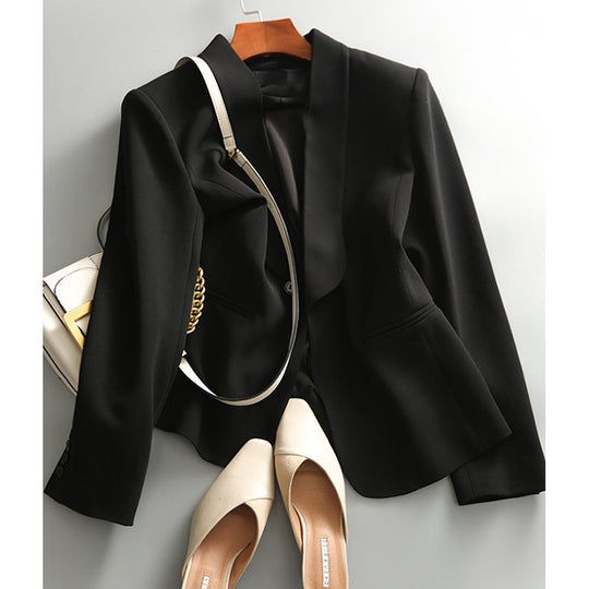 Damen Figurnaht-taillierter Blazer mit Schalkragen und formgebender Innenverarbeitung Nord Taschen