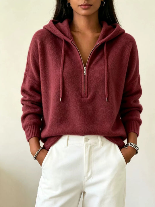 Damen Bequemer Kapuzenpullover Nord Taschen
