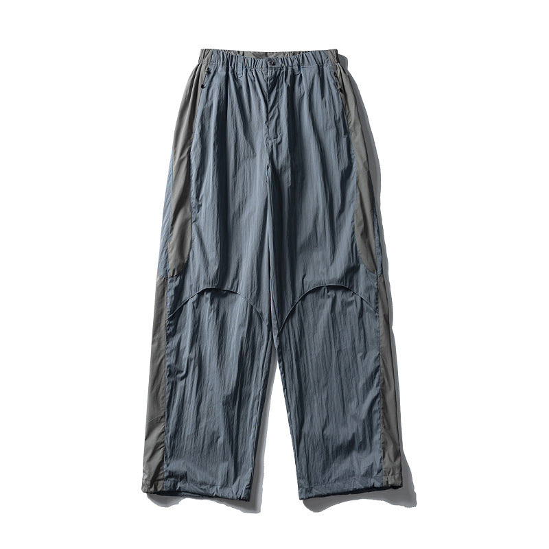 Herren Weite technische Nylon-Cargohose mit elastischem Bund und Paneel-Details Nord Taschen