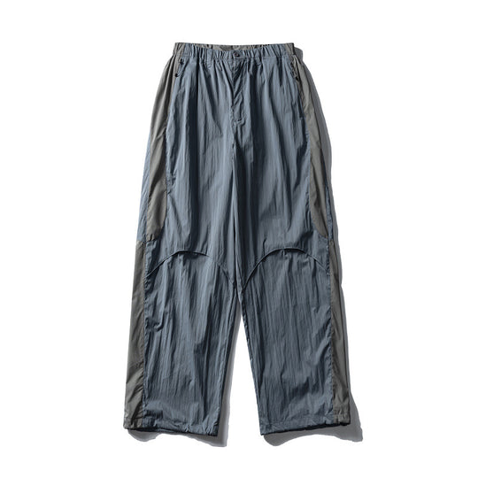 Herren Weite technische Nylon-Cargohose mit elastischem Bund und Paneel-Details Nord Taschen