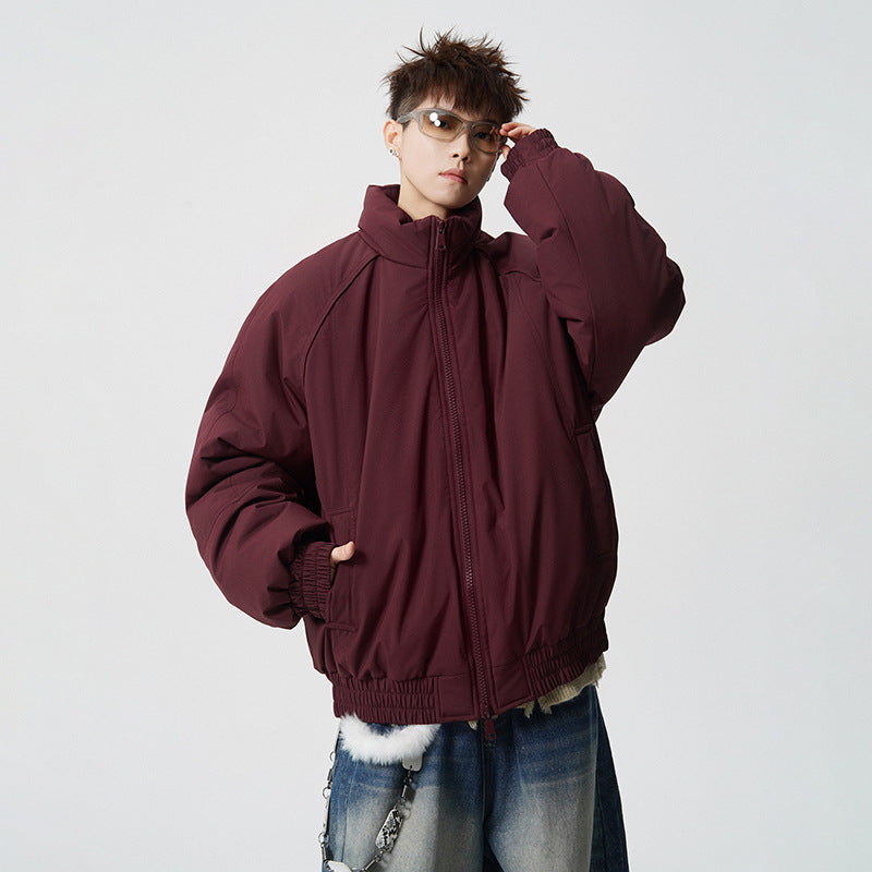 Herren Oversized Windjacke mit Stehkragen und elastischen Bündchen Nord Taschen