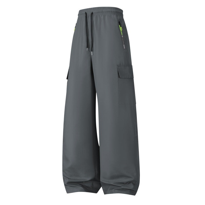 Herren Weite Utility-Cargo-Shorts mit elastischem Bund, Kordelzug & Reißverschlusstaschen Nord Taschen
