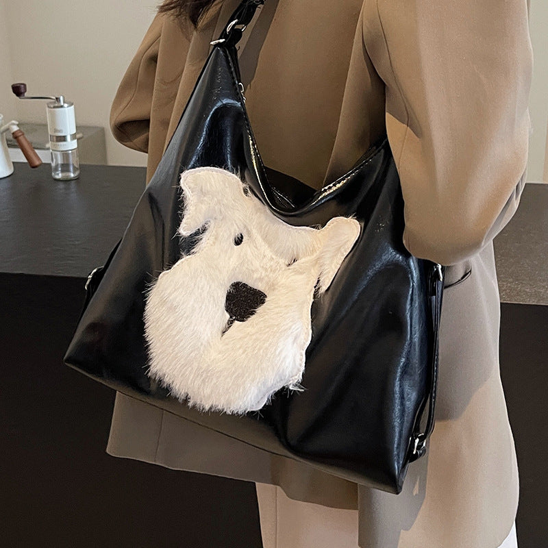 Damen Hobo-Tasche mit verspieltem Tiermotiv aus hochwertigem Leder Nord Taschen