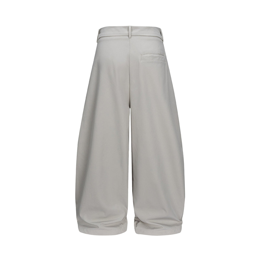 Damen Weite Culotte-Hose mit hoher Leibhöhe, Kellerfalten und verkürztem Saum Nord Taschen