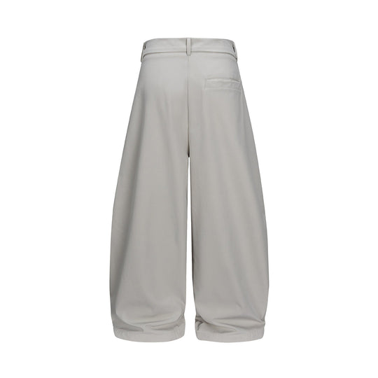 Damen Weite Culotte-Hose mit hoher Leibhöhe, Kellerfalten und verkürztem Saum Nord Taschen
