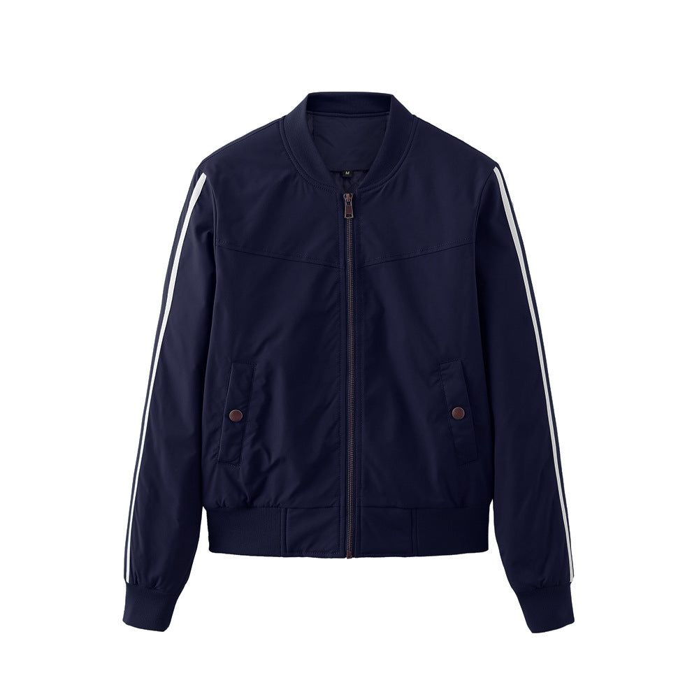 Damen sportliche Bomberjacke mit modischen Seiteneinsätzen und elastischen Bündchen Nord Taschen