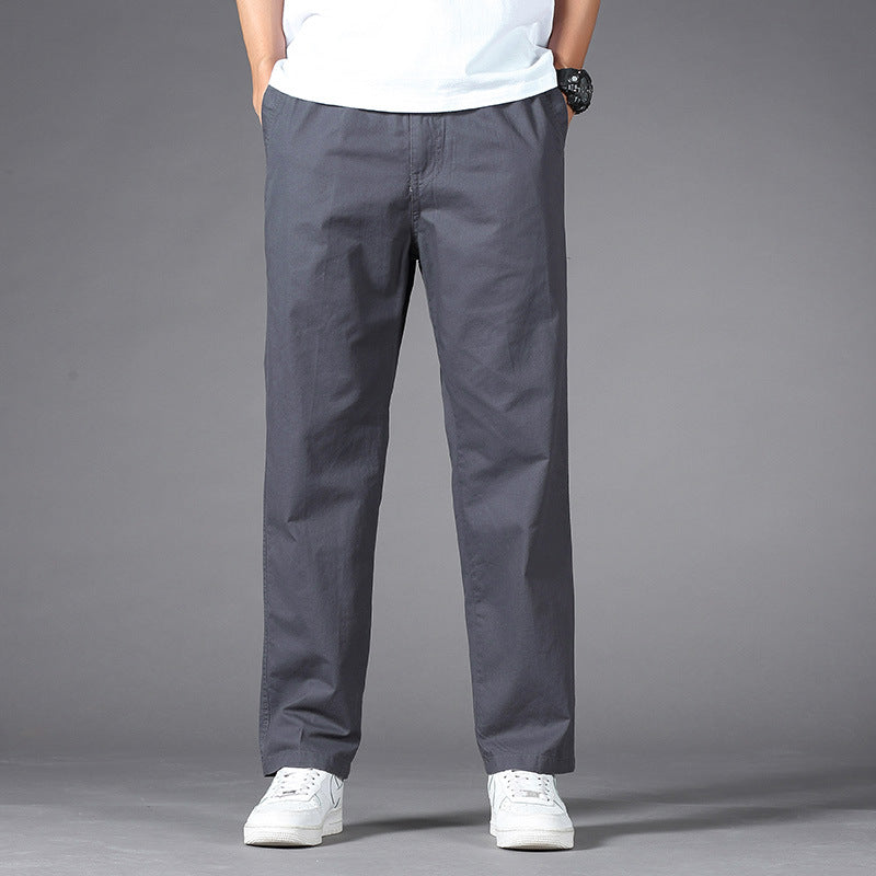 Herren Legere Relaxed-Fit Chinohose aus Baumwollmix mit elastischem Bund Nord Taschen