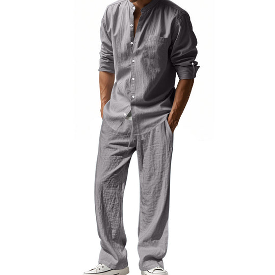 Herren luftiges Hemd- und Hosen-Set
