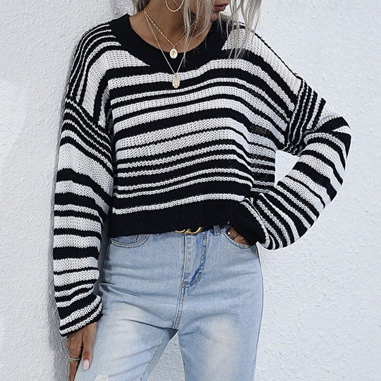 Damen Lässiger Strickpullover mit Oversized-Schnitt Nord Taschen