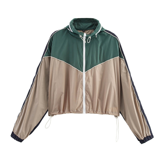 Damen Leichte Nylon-Trainingshose mit Kontrastseiten, Tunnelzug und verstellbarem Beinabschluss Nord Taschen