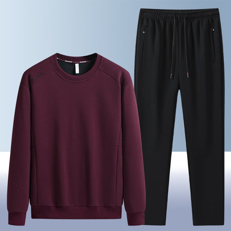 Herren Komfortables Mikrofleece-Trainingsset mit Rundhals‑Sweatshirt & tapered Jogginghose Nord Taschen