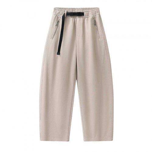 Unisex Weite knöchellange Cargo-Hose im Relaxed-Fit mit elastischem Tunnelzugbund und Reißverschlusstaschen Nord Taschen