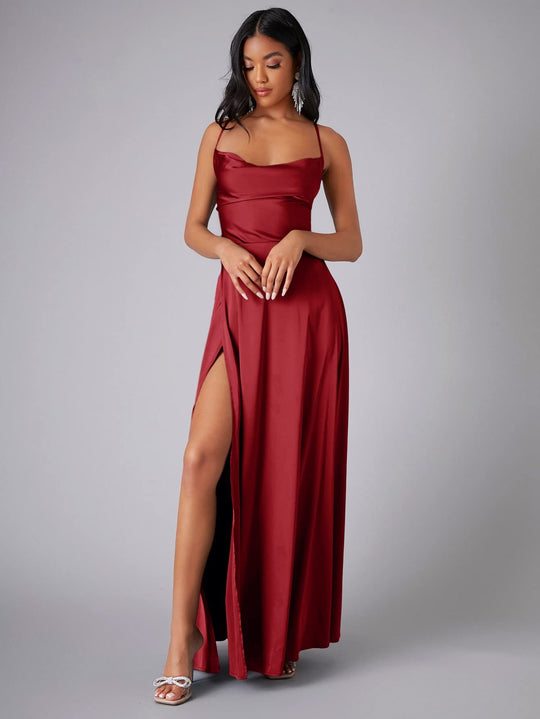 Elegantes Seiden Maxikleid Damen
