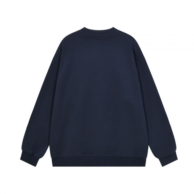 Unisex Oversize-Sweatshirt mit halbem Reißverschluss und geripptem Saum Nord Taschen