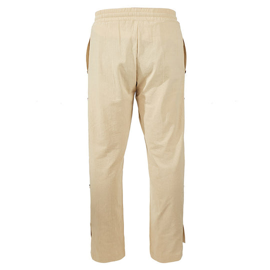 Herren Relaxed-Fit Freizeithose mit seitlichen Zierknopfleisten, elastischem Bund und Kordelzug Nord Taschen