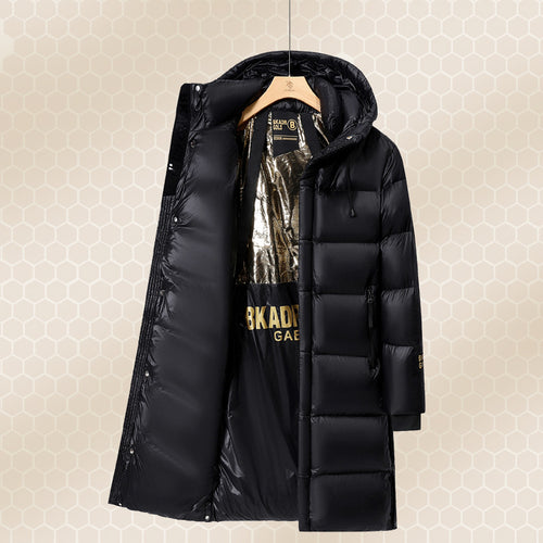 Damen Lange Daunenjacke Nord Taschen