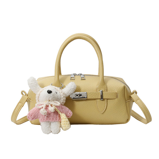 Damen elegante Handtasche mit abnehmbarem Kuscheltier-Anhänger Nord Taschen