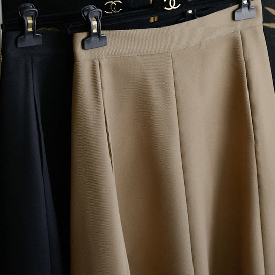 Damen Hochtaillierter Midi-Rock mit ausgestellter A‑Linie und feinen Teilungsnähten Nord Taschen
