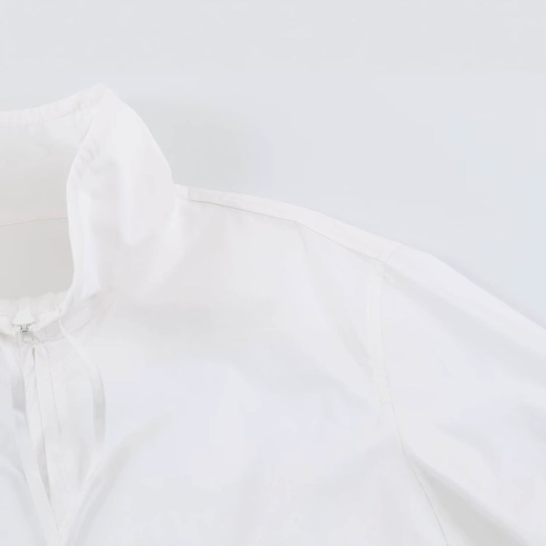 Damen Luftiger Blouson mit hohem Kragen, Tunnelzugtaillierung und Ballonärmeln Nord Taschen