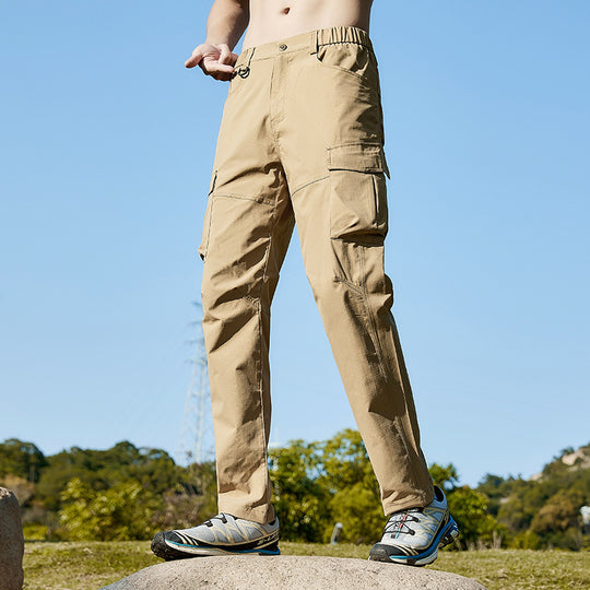 Herren Leichte Trekking-Cargohose mit Stretch-Anteil, vorgeformten Knien und Mehrfachtaschen Nord Taschen