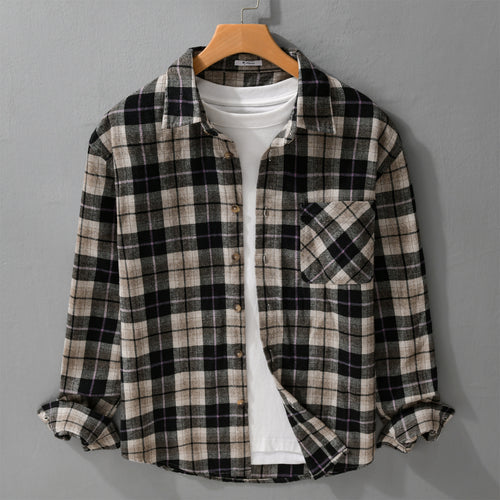 Herren Karo‑Flanell Überhemd Nord Taschen