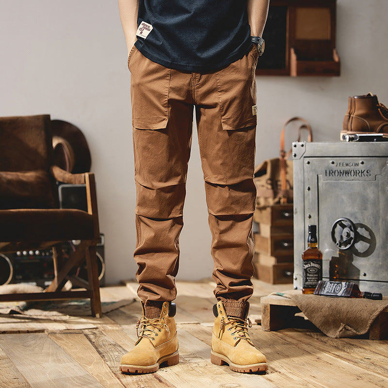 Herren Funktionale Kargo-Joggerhose mit Kniepaneelen, elastischen Bündchen und Mehrfachtaschen Nord Taschen