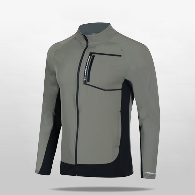 Herren atmungsaktive winddichte Lauf‑Softshelljacke mit Stehkragen und Brusttasche Nord Taschen