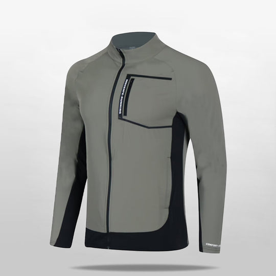 Herren atmungsaktive winddichte Lauf‑Softshelljacke mit Stehkragen und Brusttasche Nord Taschen