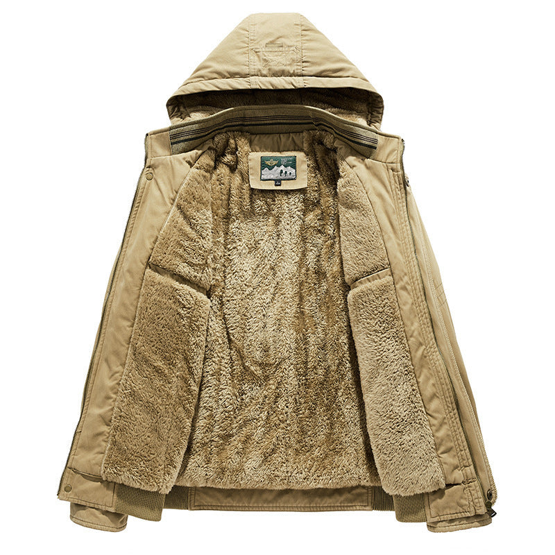Herren Utility-Kapuzenjacke im Field-Parka-Stil mit Thermofutter und Multifunktions-Taschen Nord Taschen