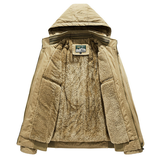 Herren Utility-Kapuzenjacke im Field-Parka-Stil mit Thermofutter und Multifunktions-Taschen Nord Taschen