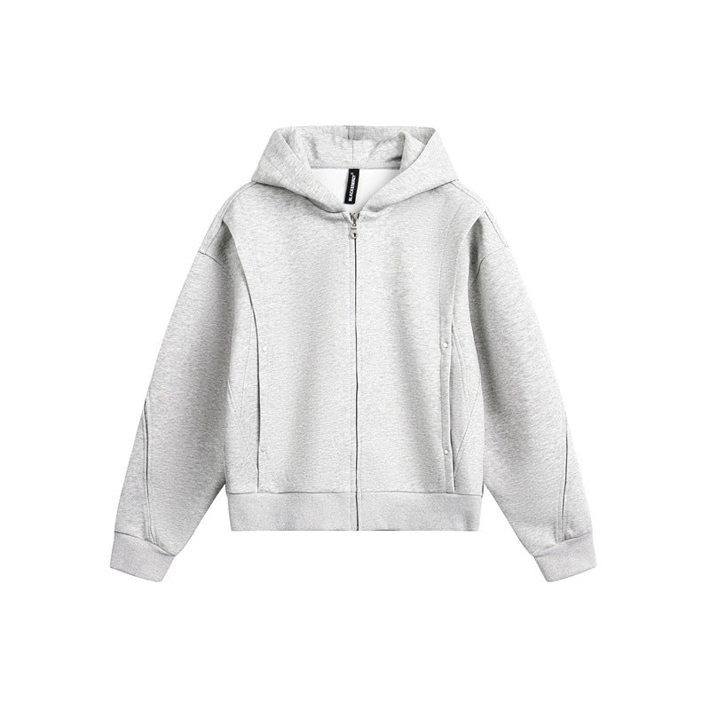 Unisex Oversize Kapuzen-Sweatjacke mit Reißverschluss und verdeckten Seitentaschen Nord Taschen