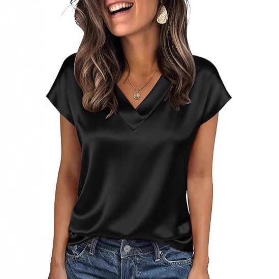 Damen Satinbluse Nord Taschen