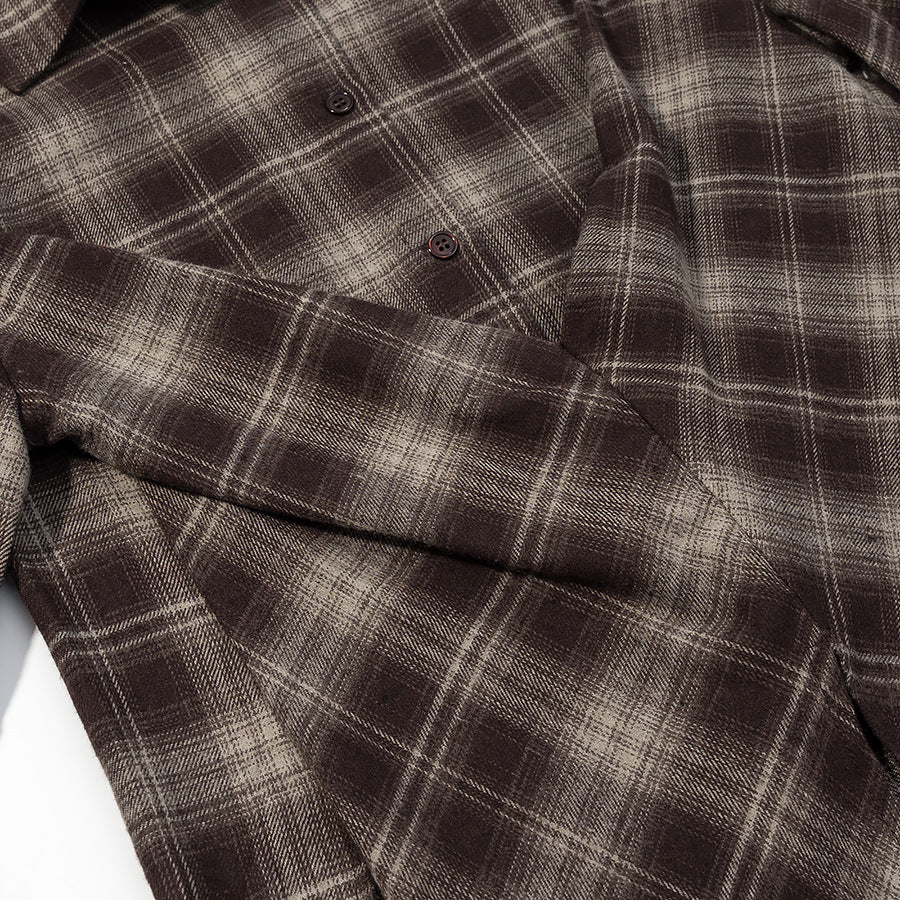 Damen Kariertes Baumwollhemd mit Wickel‑Drapierung und Oversize‑Silhouette Nord Taschen
