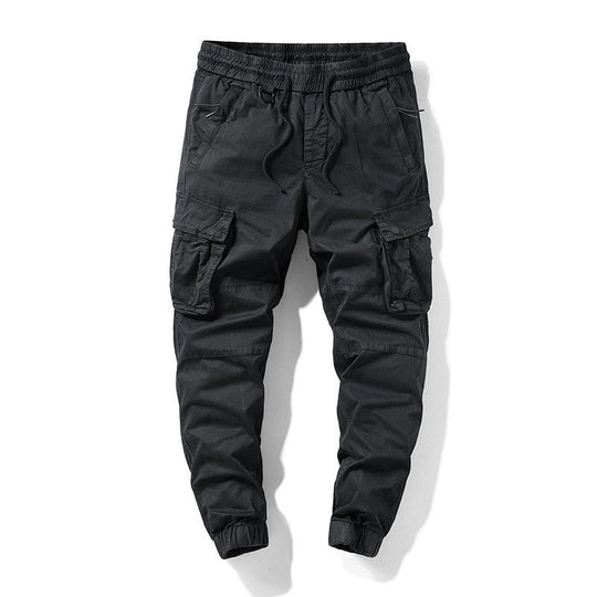 Herren Taktische Cargo‑Joggerhose mit elastischem Tunnelzugbund, Knieabnähern und Mehrfachtaschen Nord Taschen