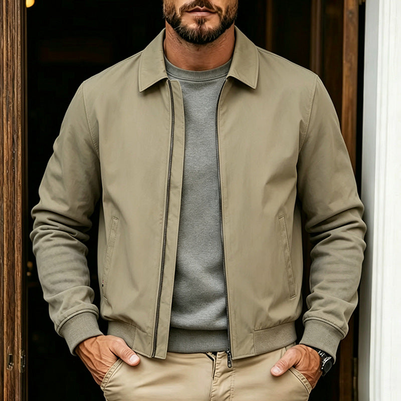 Herren Modische Freizeitjacke mit Stehkragen Nord Taschen